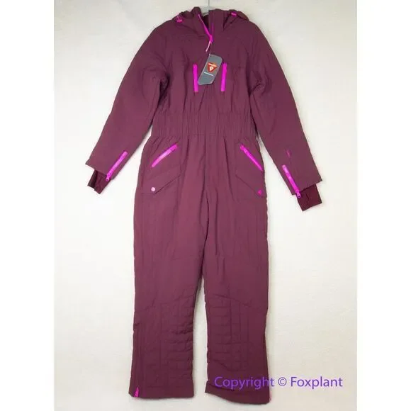 New! Free People Movement All Prepped Ski Suit in oxblood, size XL - Picture 4 of 16
